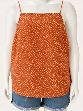 Levi's | Tops | Levis Rust Orange Ditsy Floral Tie Back Cami Top 3x Nwt ...